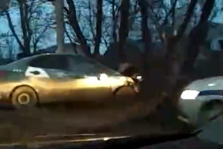 В Рязани на Михайловском шоссе такси врезалось в дерево
